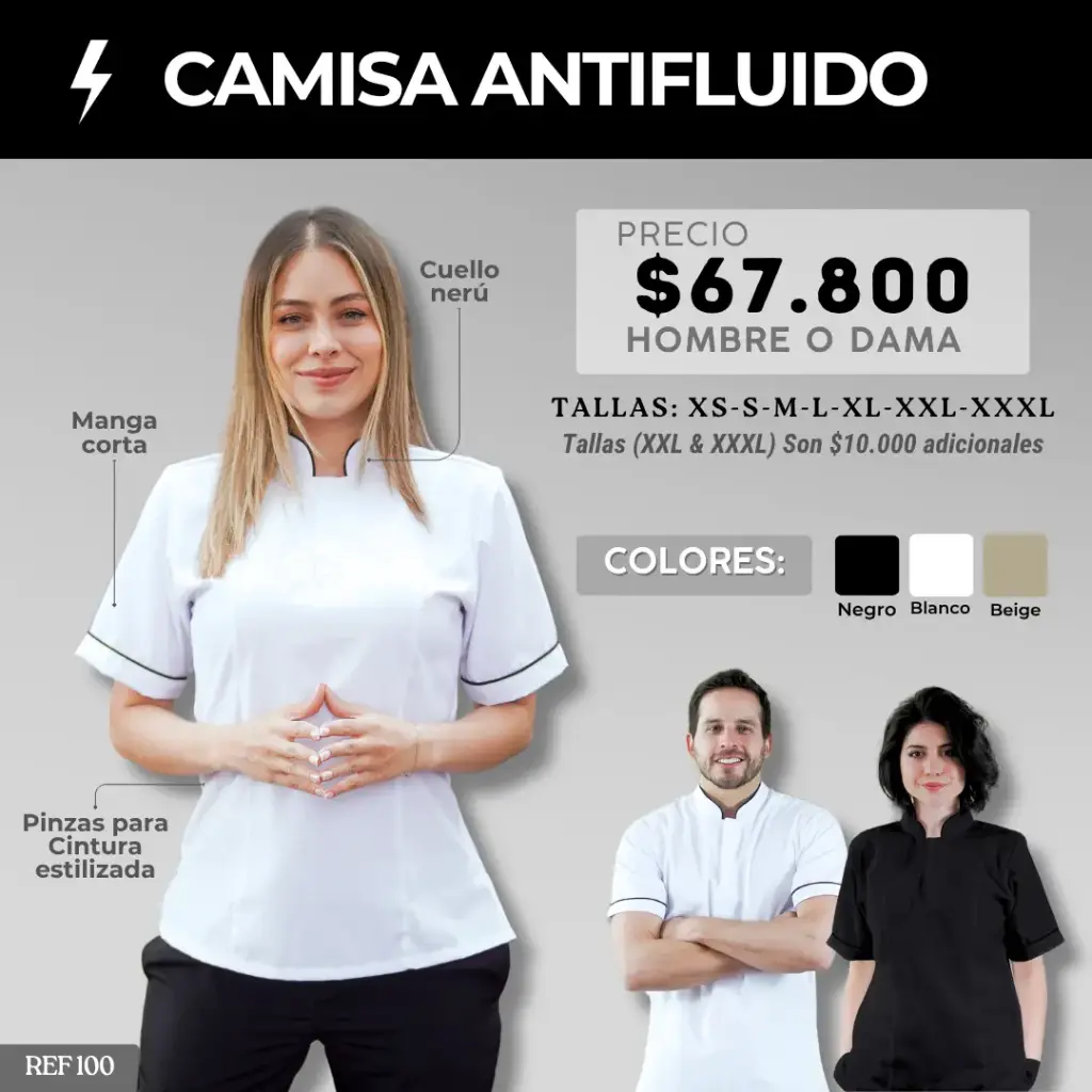 100 Camisa Antifluida 