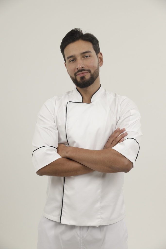 200 Chaqueta Gabardina Chef Manga 3/4