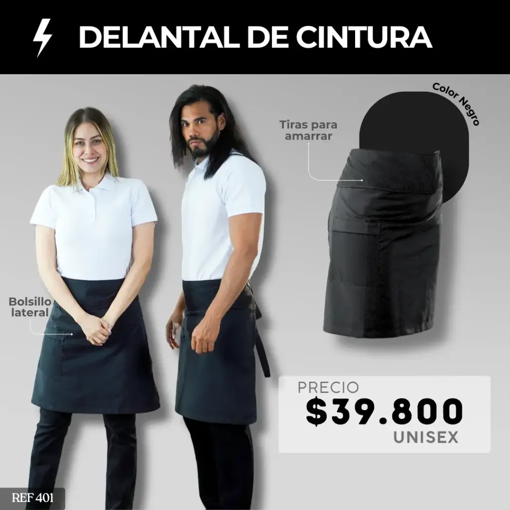401 Delantal Media Cintura 