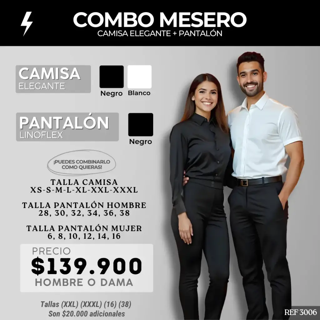 3006 COMBO - Camisa Formal + Pantalón Lino Flex