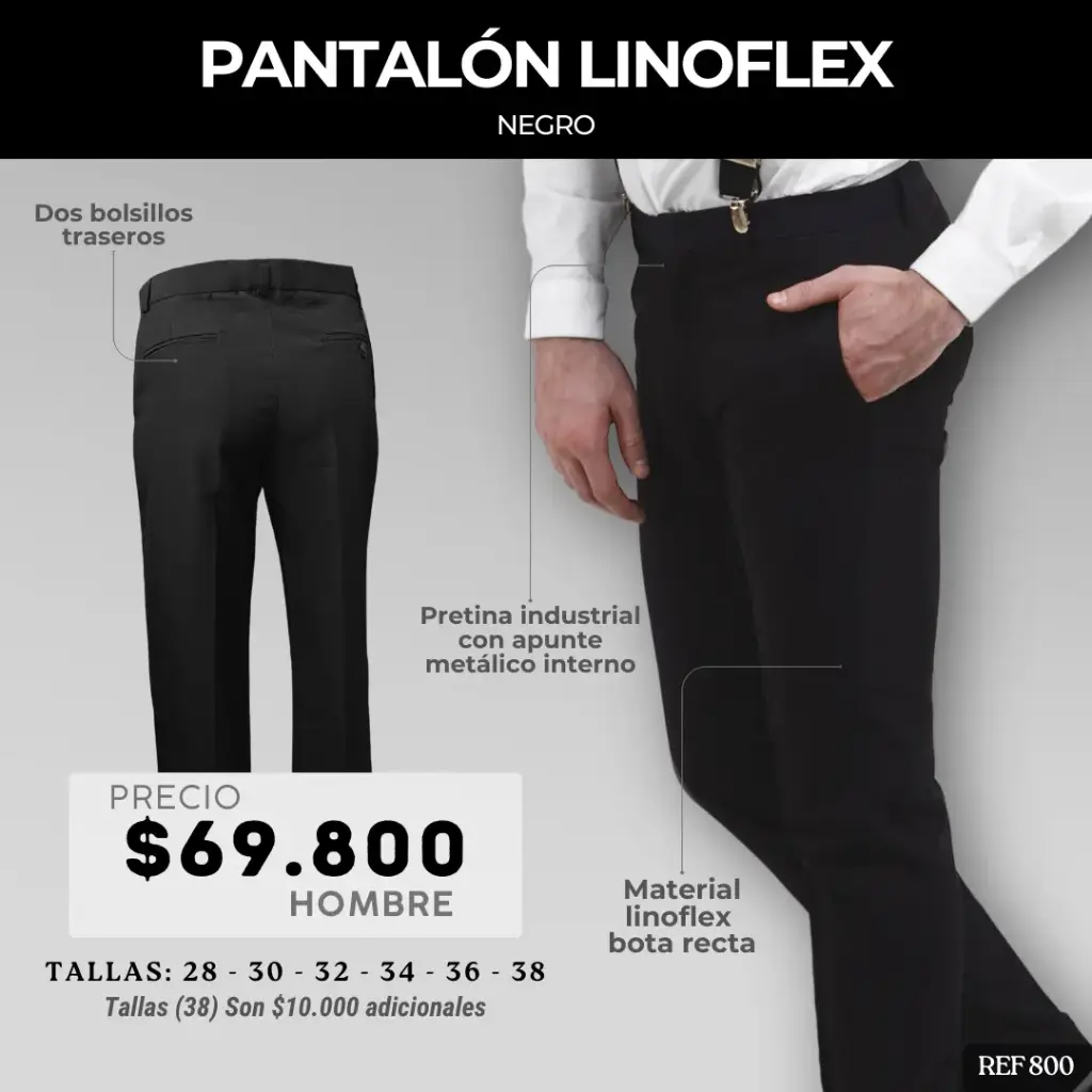 800 Pantalón Lino Flex 