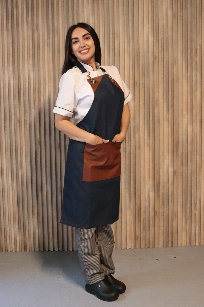 402 Delantal Jean Cuerina