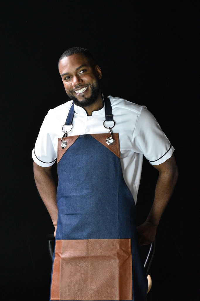 Delantal Media Cintura Largo Gabardina