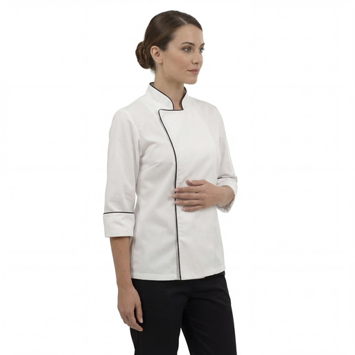 [2004] Combo 2004 Chaqueta Chef + Pantalón Antifluido + Delantal  + Cofia 