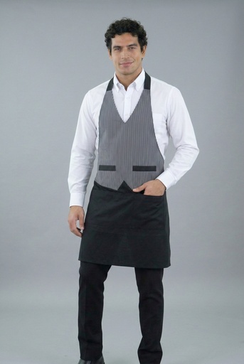 [3005] Combo 3005 Camisa Oxford + Pantalón + Delantal Cintura + Tirantes + Corbata / Corbatín 