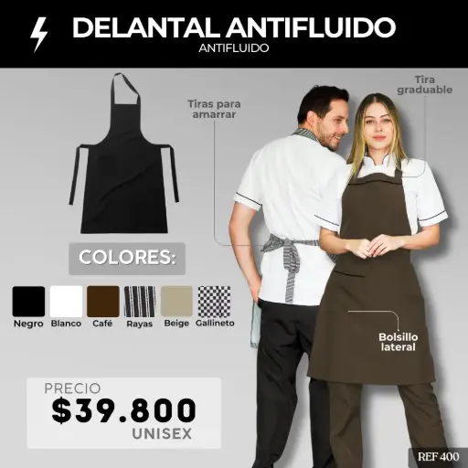 [400-] 400 Delantal Peto Antifluido 