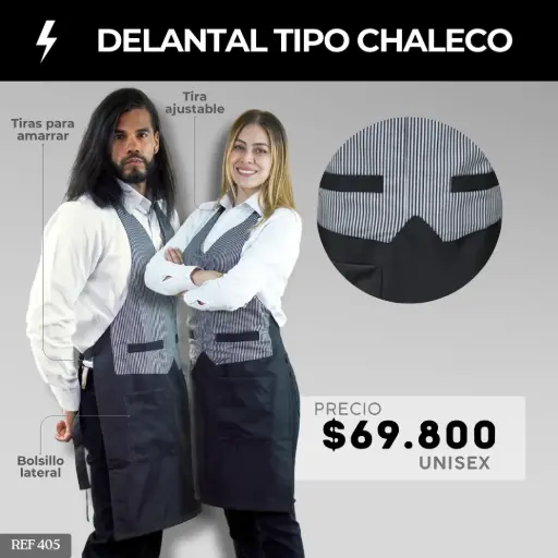 [405-] 405 Delantal Peto Tipo Chaleco