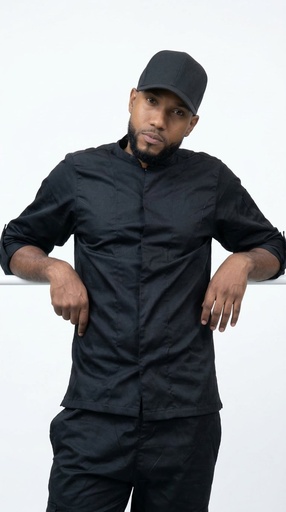 [T-206-] T-206 Camisa Chef Gabardina  Manga 3/4 
