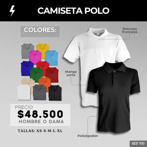[700-] 700 Camisa Polo Manga Corta 